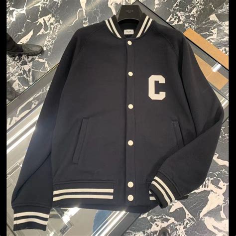 celine college teddy jacket in fleece|men's celine homme jackets.